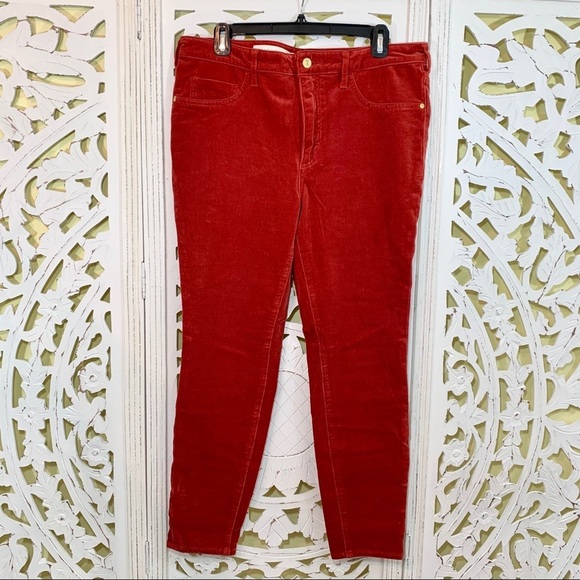 Anthropologie Pilcro Orange Rust High Waist Cords - Picture 2 of 6